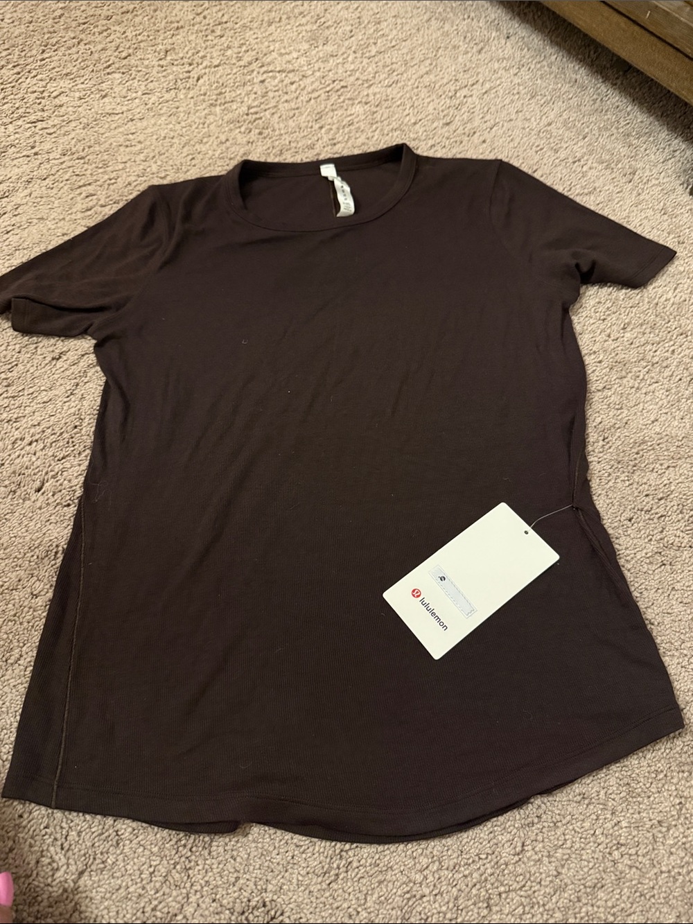 Lululemon Brown Crew Neck Shirt - lululemon athletica